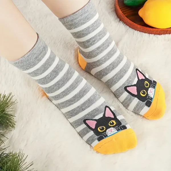 Sokken - Happy Kitten (Set van 5) - Afbeelding 2